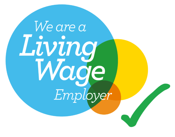 Living Wage Employer logo indicating Law Centre NI is a living wage employer